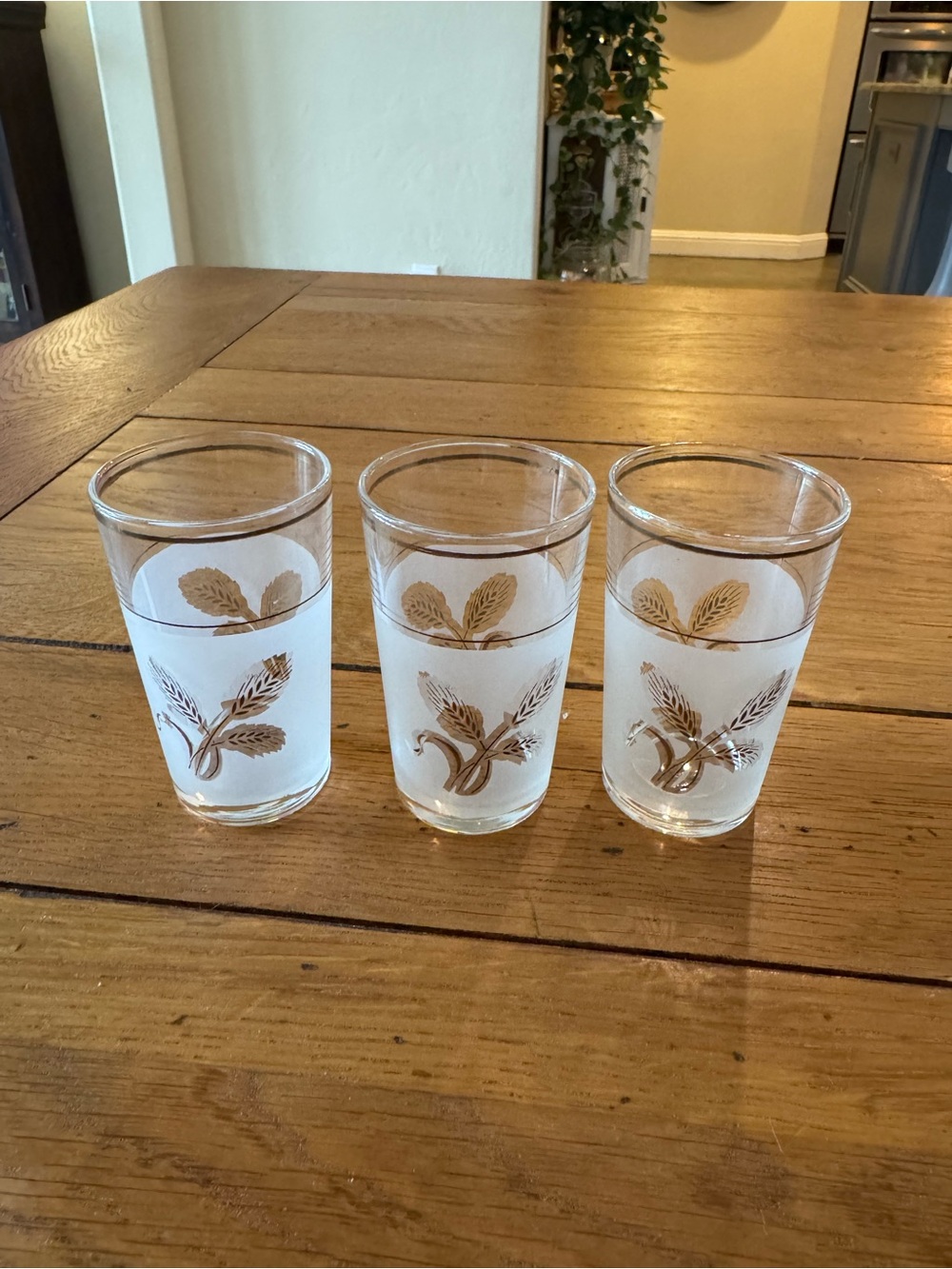 Vintage Covetro Italy Frosted Wheat Mid Century Modern juice glasses